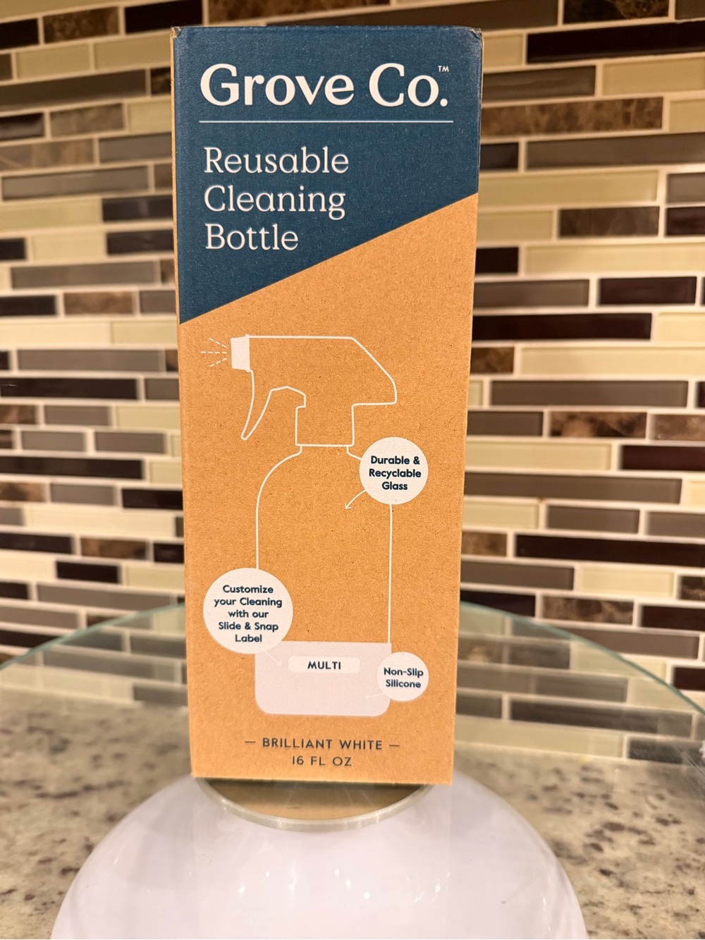 Grove Co. Reusable Cleaning Bottle - Brilliant White